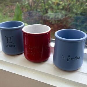Set of Three La Fermiere Reusable Cups Set